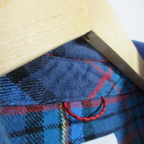 Topo Designs Flannel Shirt Men XXL Blue Plaid Button Up Long Sleeve Casual 496 - Picture 5 of 12